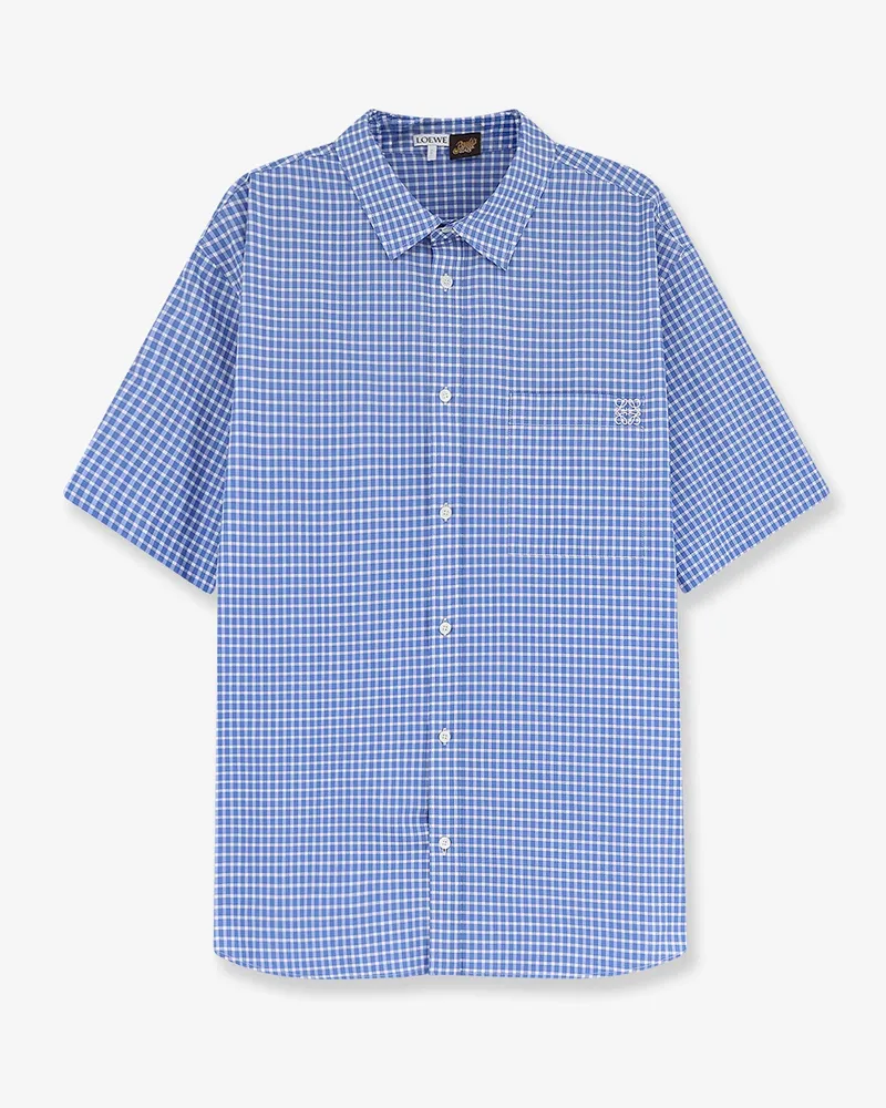 Loewe Paula's Ibiza madras cotton shirt -  - gender_Man Blue