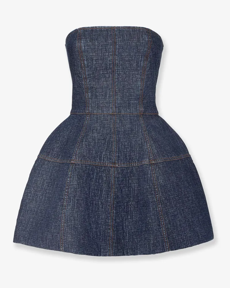Fendi Padded denim mini dress -  - gender_Woman Blue