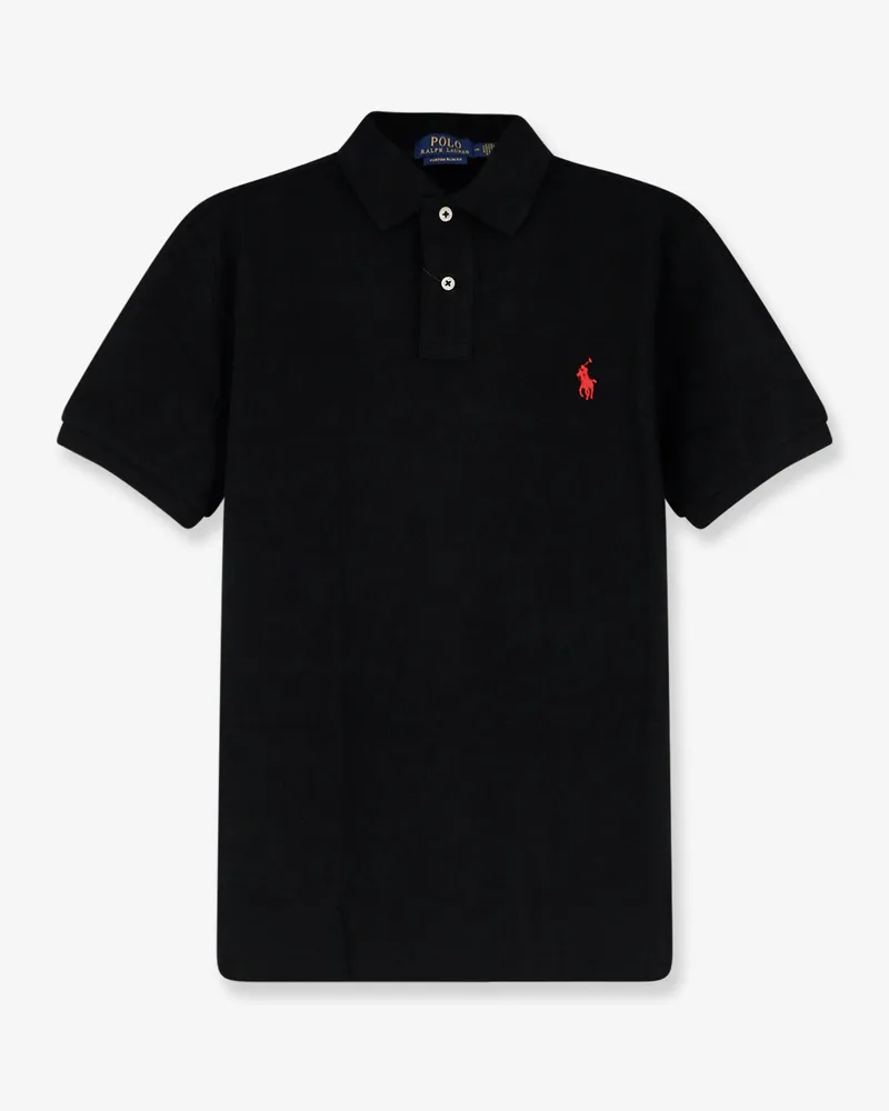 Ralph Lauren Cotton polo shirt with embroidered logo -  - gender_Man Black
