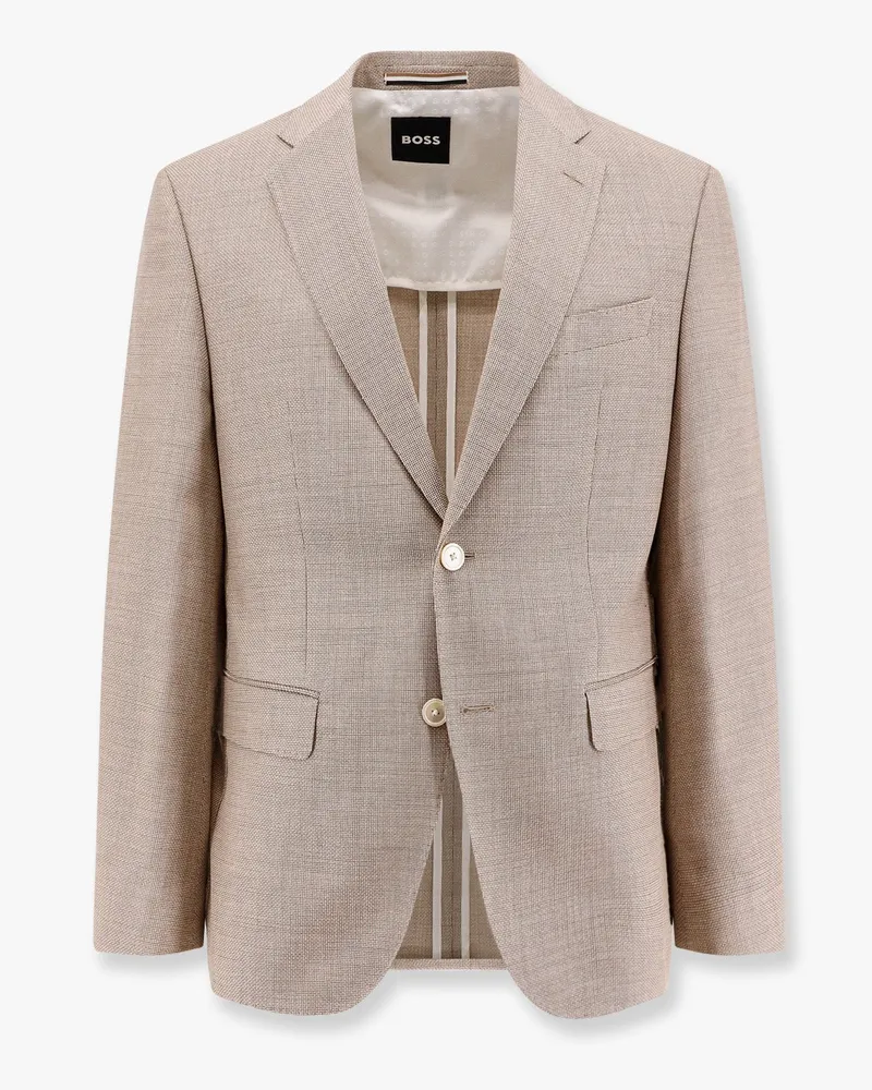HUGO BOSS Lined wool blend blazer -  - gender_Man Beige