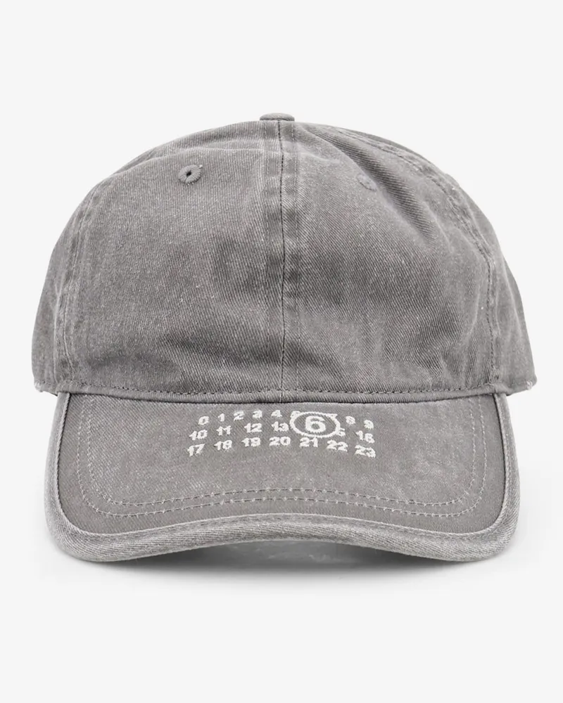 Maison Margiela Cotton hat with embroidered Numeric logo -  - gender_Unisex Grey