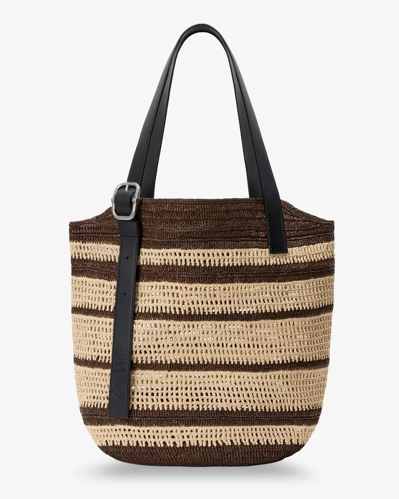 Loewe Paula's Ibiza Two-Tone Raffia Loop Shopping Bag -  - gender_Man Beige