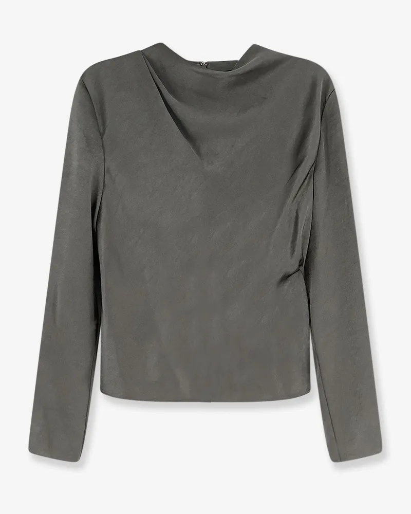 Vince Satin shirt with draped neckline -  - gender_Woman Green