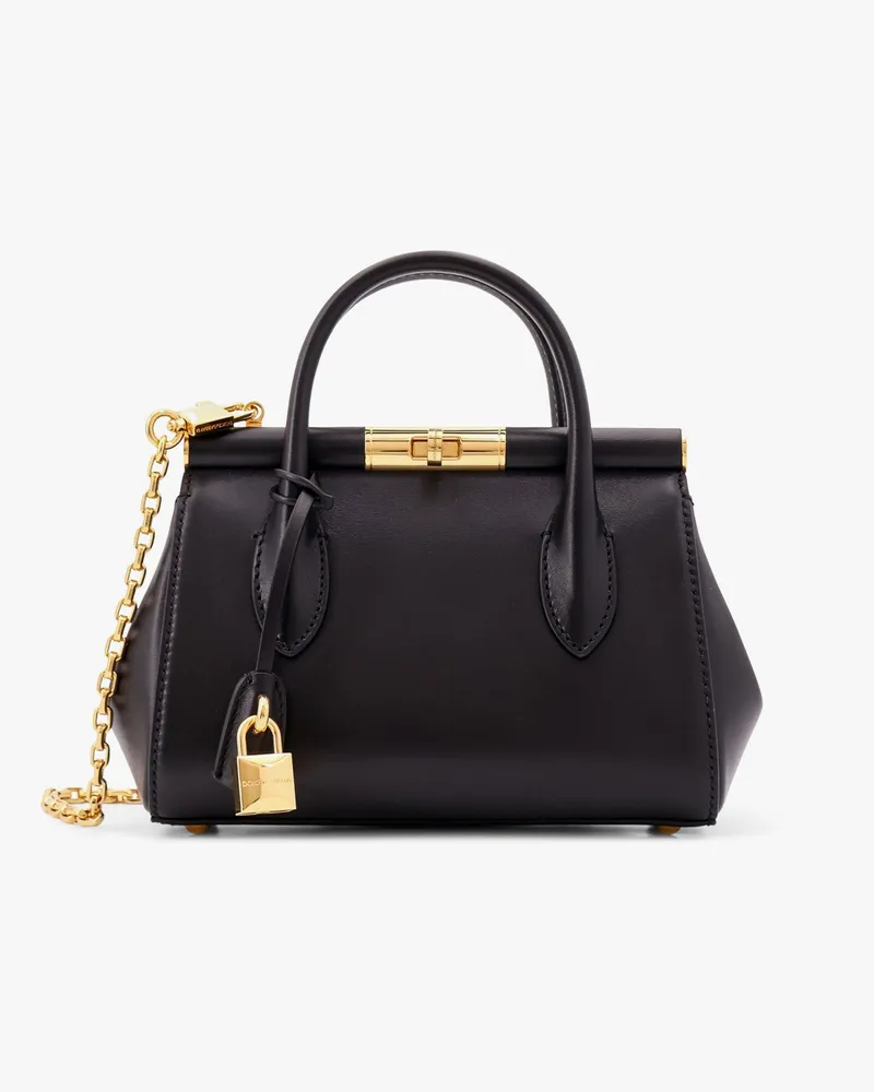 Dolce & Gabbana Marlene leather handbag with logo print -  - gender_Woman Black