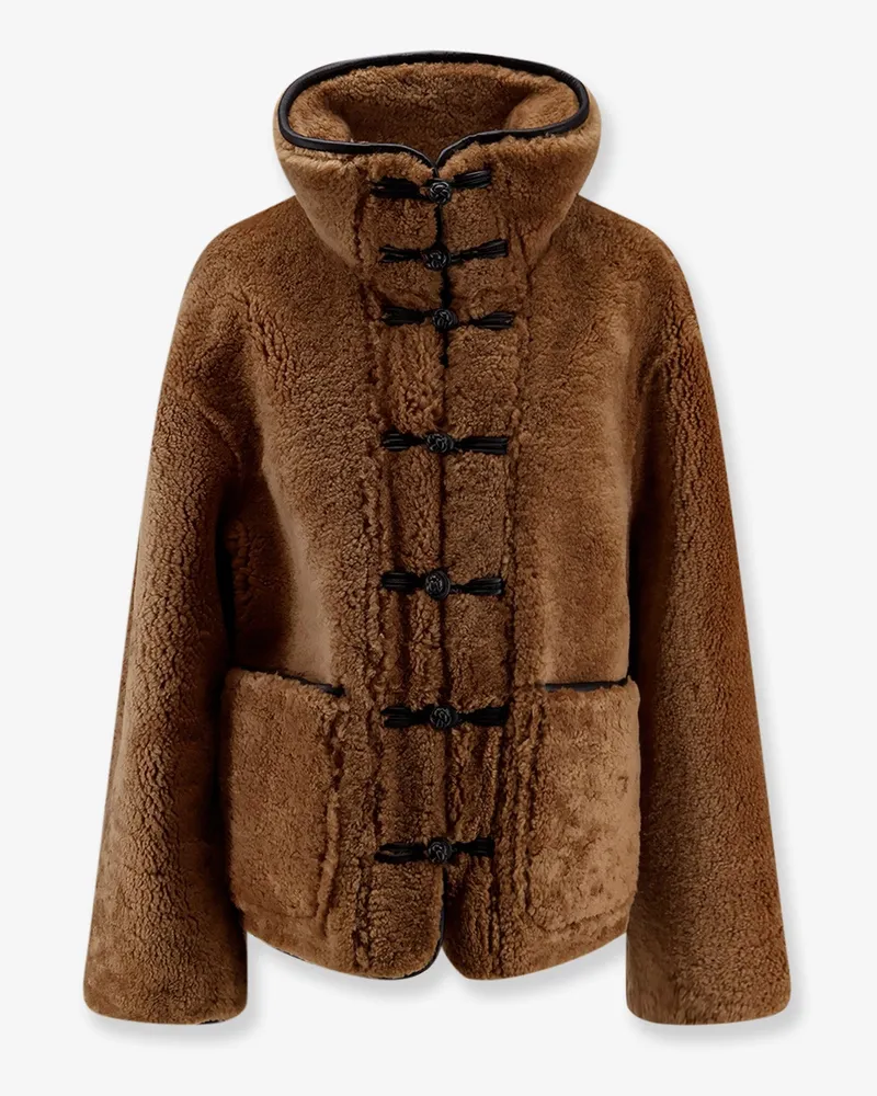 Róhe Oversize Shearling Coat -  - gender_Woman Beige
