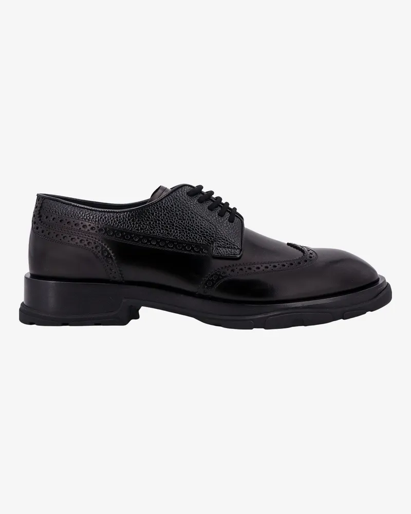 Alexander McQueen Leather lace-up shoe -  - gender_Man Black