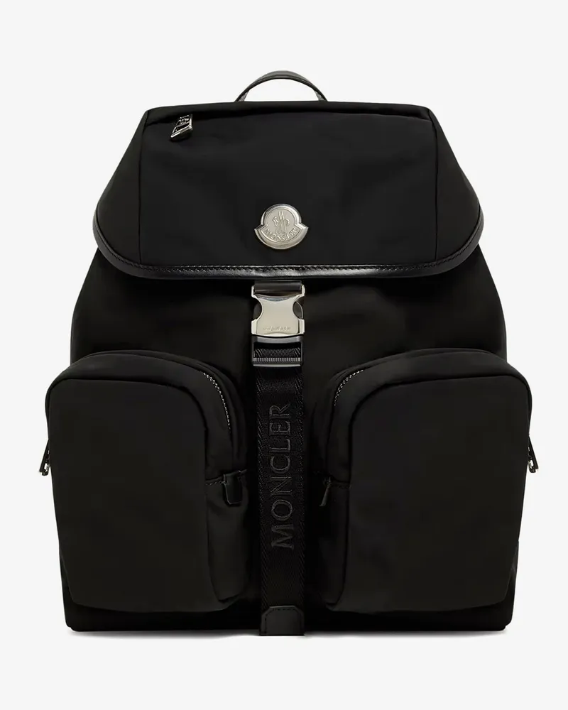 Moncler Nylon backpack with leather inserts -  - gender_Woman Black