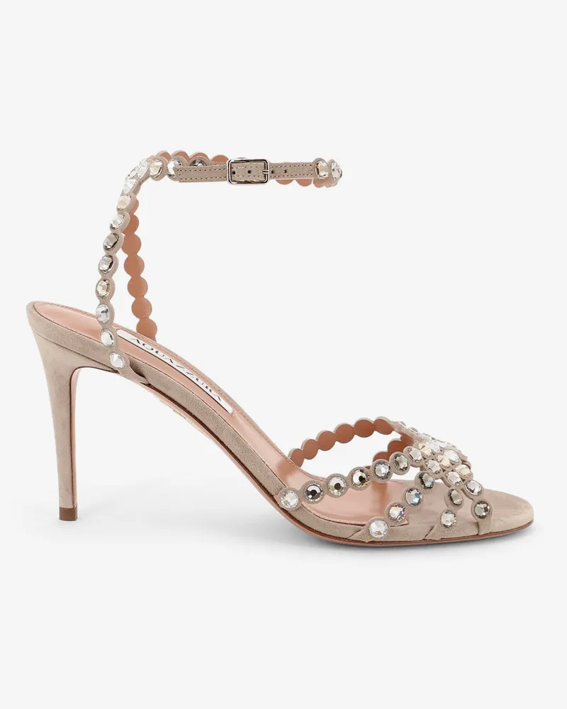 Aquazzura Tequila sandals with crystal detail -  - gender_Woman Beige