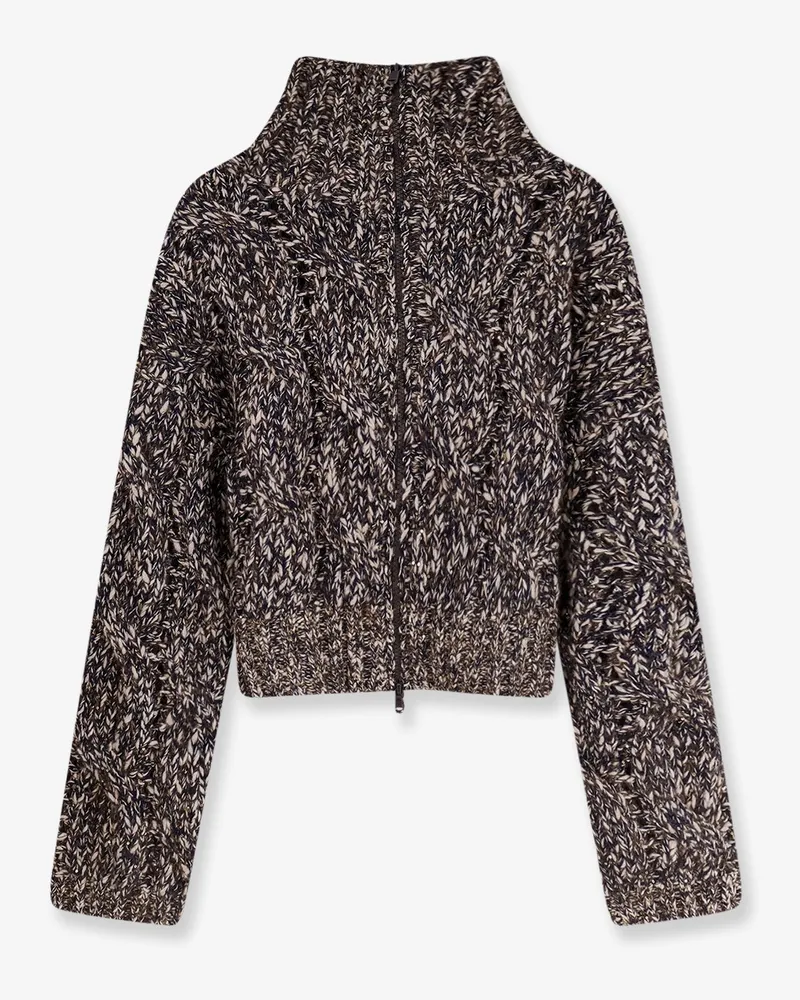 Brunello Cucinelli Wool and cashmere cardigan with sequins -  - gender_Woman Brown