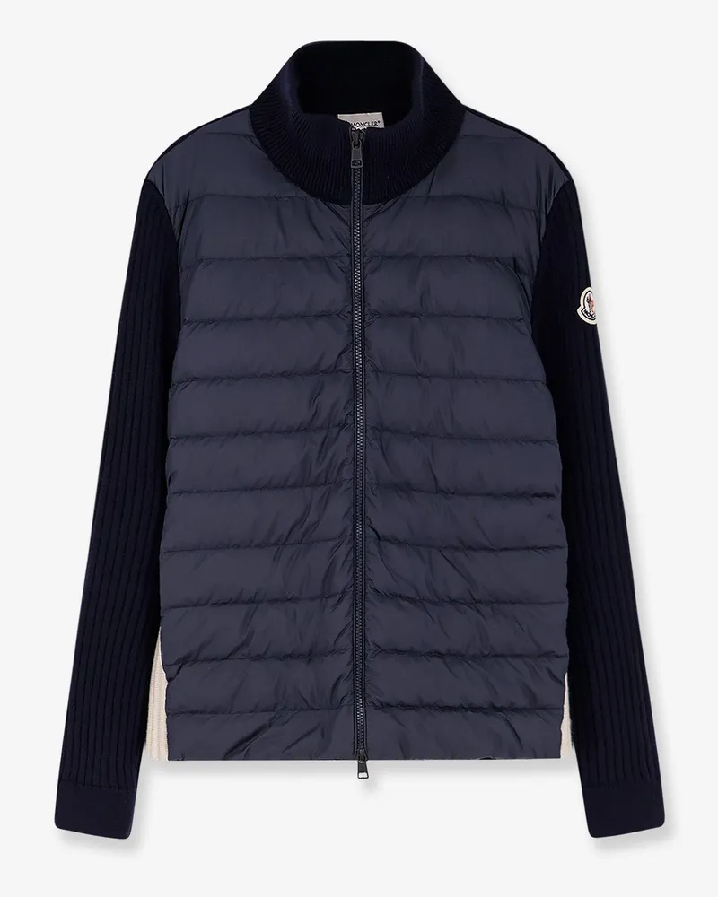 Moncler Padded Jacket/Cardigan with wool inserts -  - gender_Man Blue