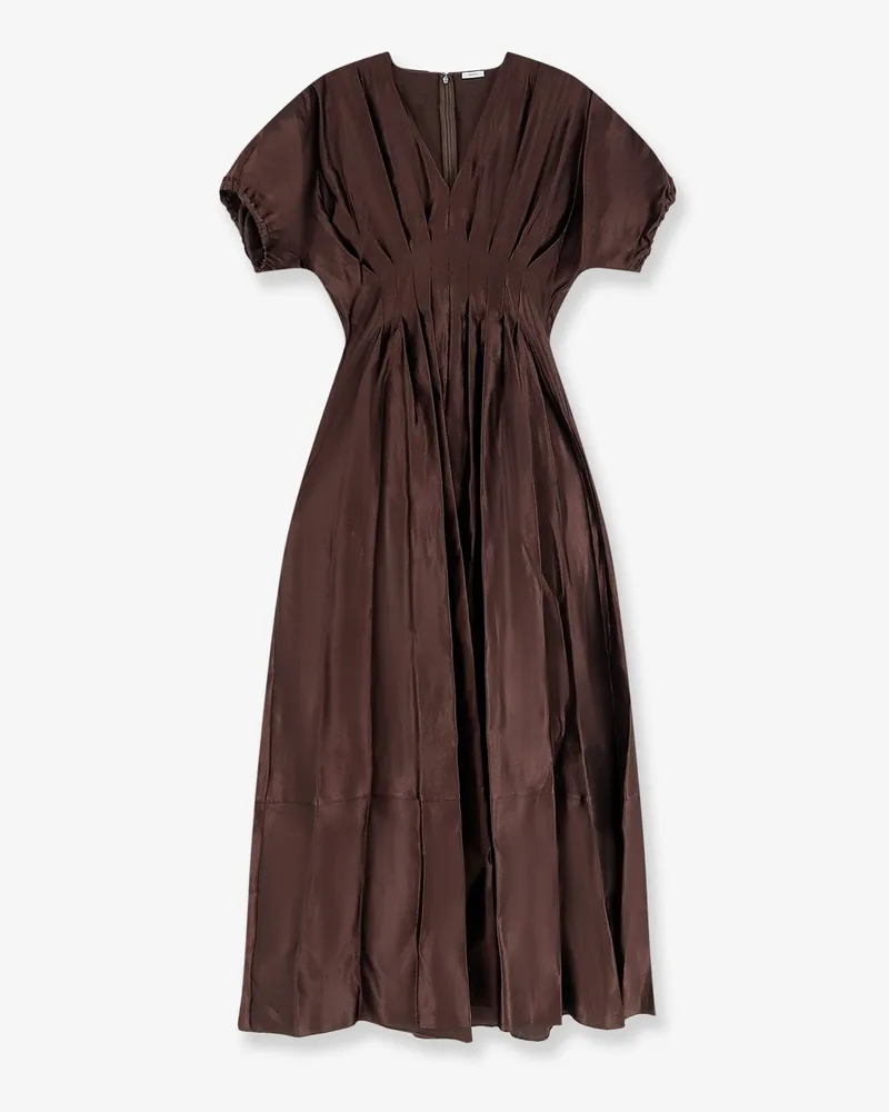 Joseph Nova long silk and linen blend dress -  - gender_Woman Brown