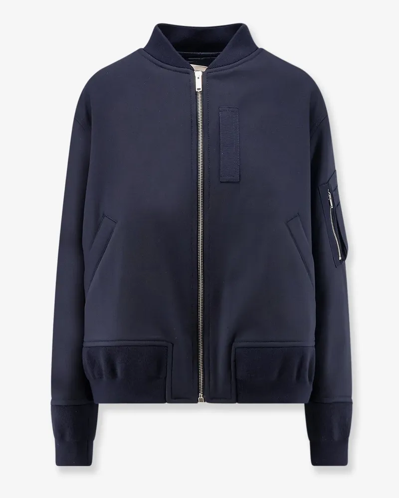 Semicouture Virgin wool blend bomber -  - gender_Woman Blue