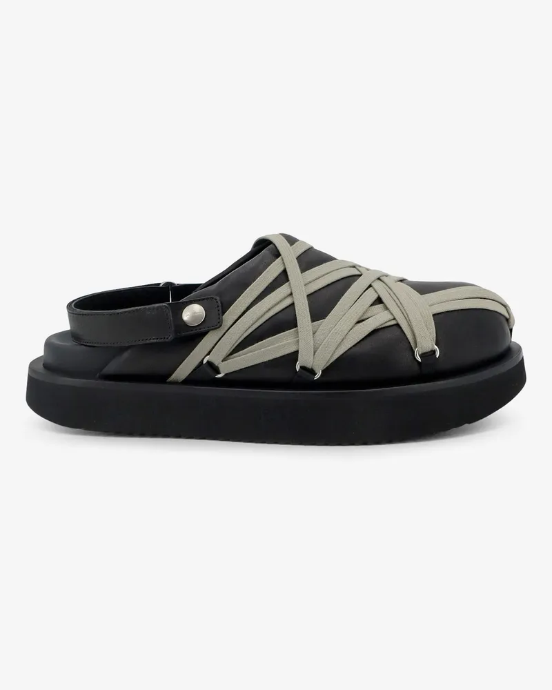 Rick Owens Megalace leather sandals -  - gender_Man Black