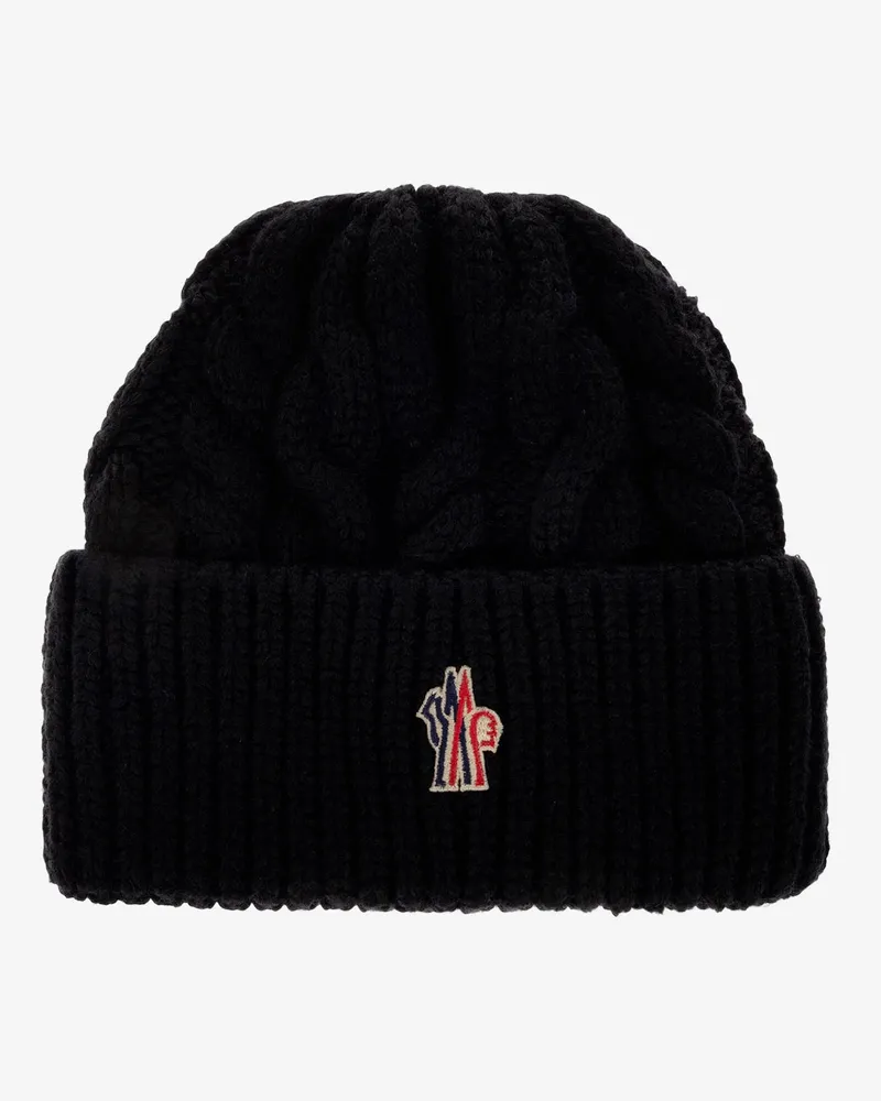 Moncler Cable-knit wool-blend hat -  - gender_Woman Black