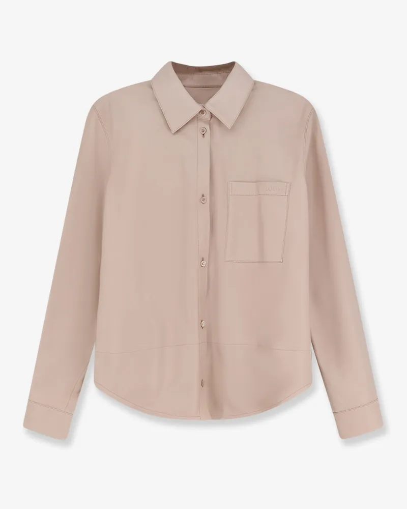 Loewe Paula's Ibiza - Leather Shirt -  - gender_Woman Pink