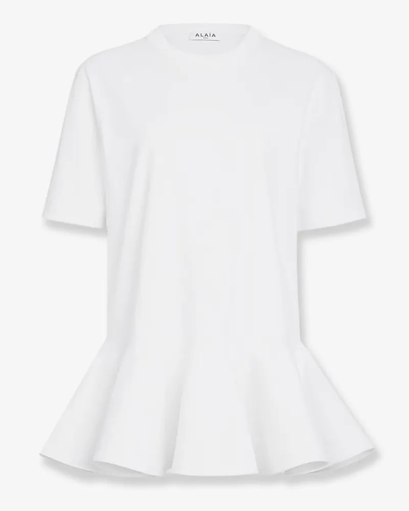 Alaïa Crinoline cotton jersey t-shirt -  - gender_Woman White