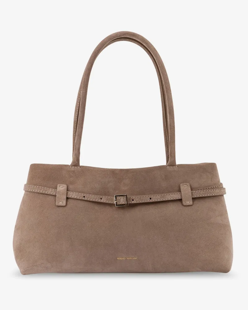 Manu Atelier East West Le Cambon suede shoulder bag -  - gender_Woman Beige