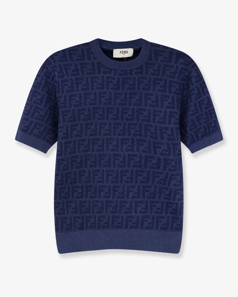 Fendi FF wool and silk sweater -  - gender_Woman Blue