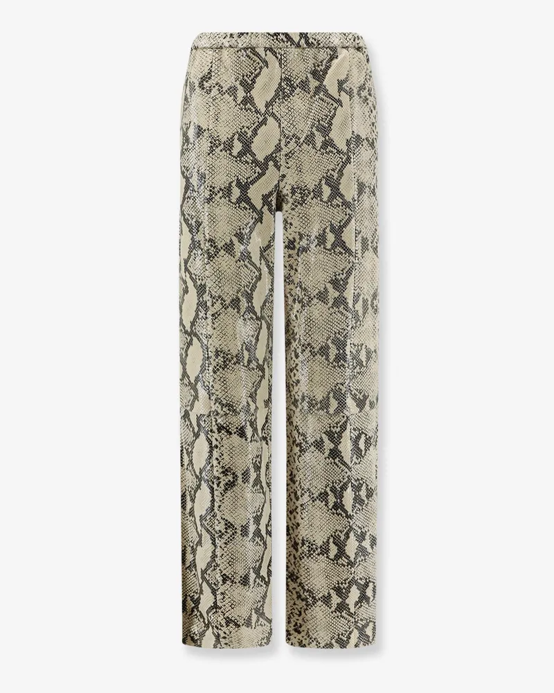 ALYSI Python-print leather trousers -  - gender_Woman Aniamal