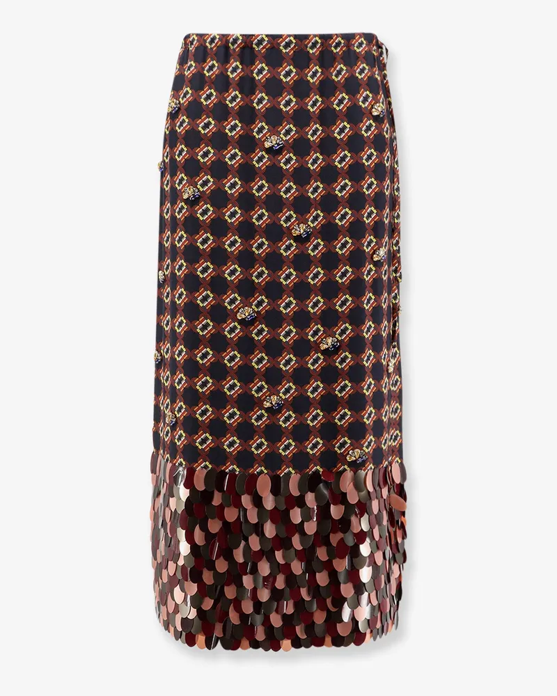 Dries van Noten Silk skirt with sequins -  - gender_Woman Multicolor