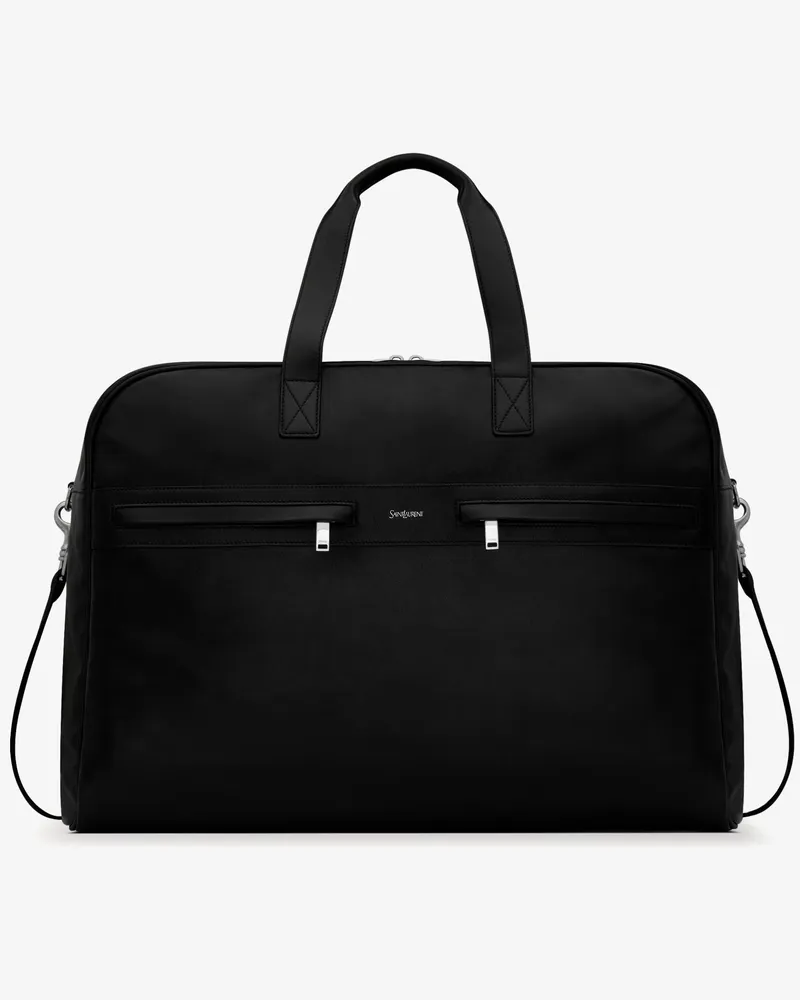 Saint Laurent Camp leather travel bag -  - gender_Man Black