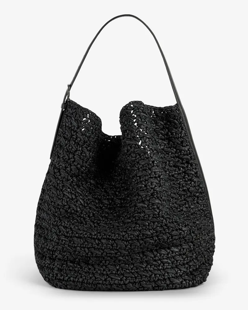 Totême Raffia shoulder bag -  - gender_Woman Black