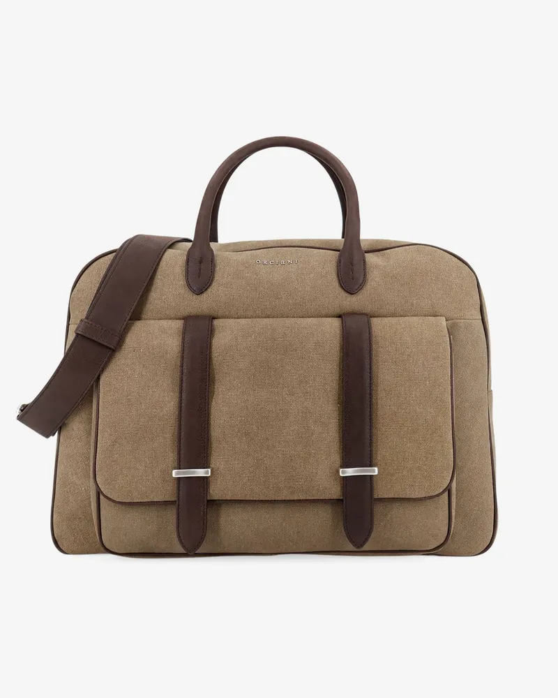 Orciani Jones Suede Travel Bag -  - gender_Man Beige