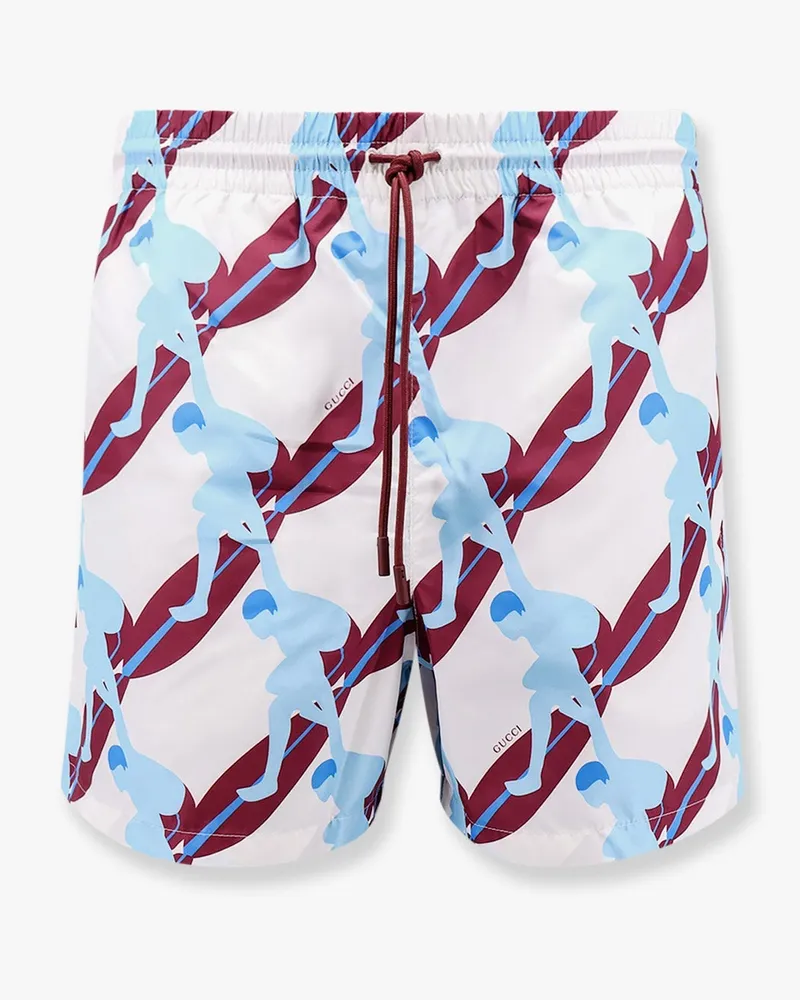 Gucci Nylon swim trunk with surfer print -  - gender_Man 