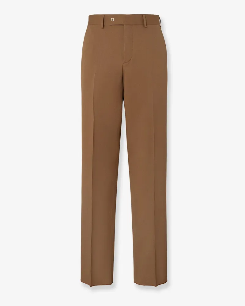 Fendi Virgin wool trousers -  - gender_Man Brown