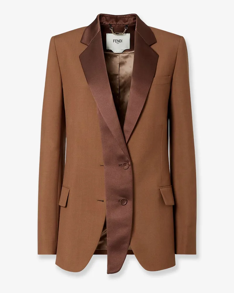 Fendi Wool and mohair blazer -  - gender_Woman Brown