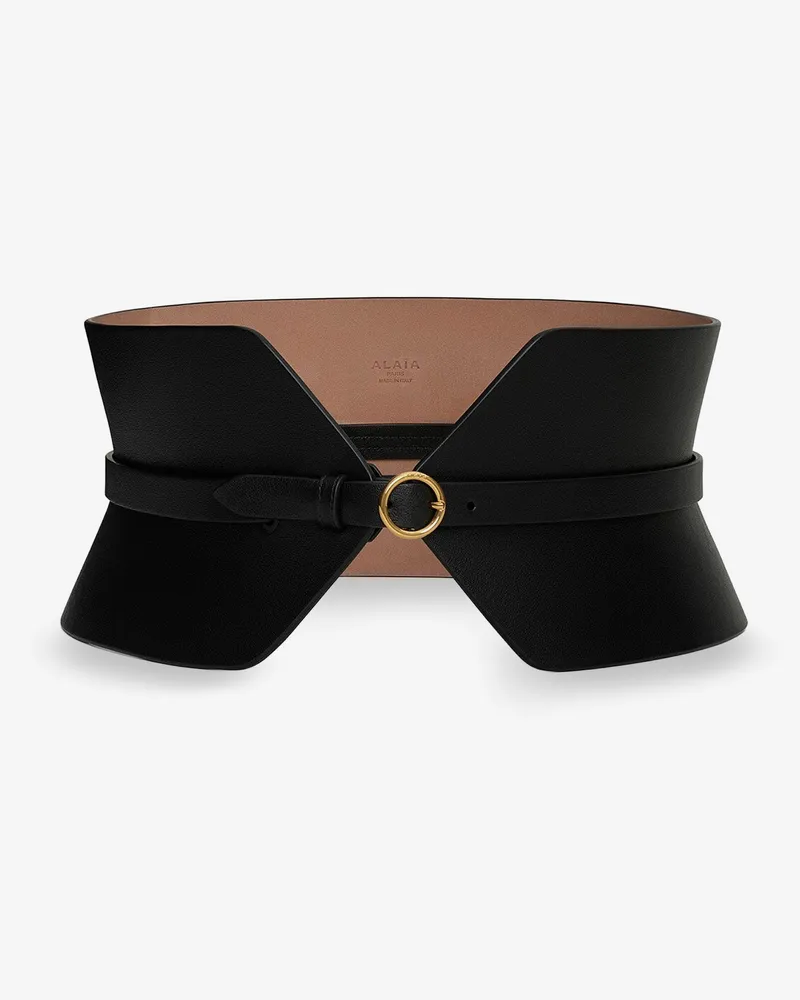 Alaïa Leather Bustier belt -  - gender_Woman Black
