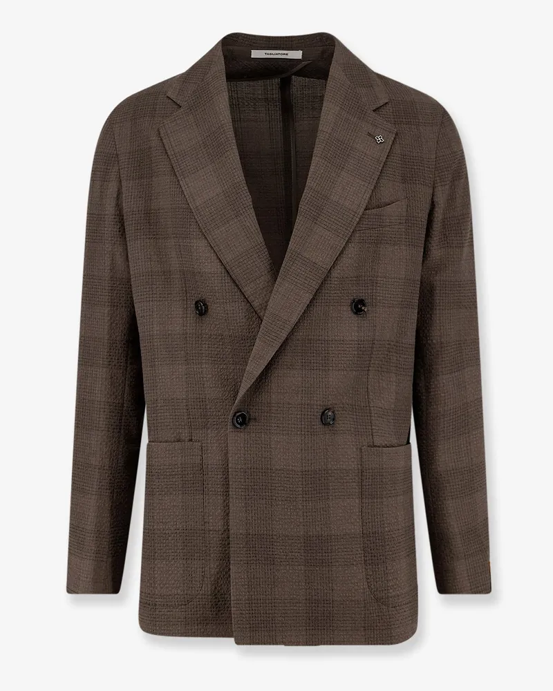 Tagliatore Norman stretch virgin wool blazer -  - gender_Man Brown