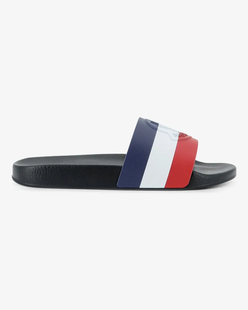 Moncler Basile rubber sandals with front logo patch -  - gender_Man Black