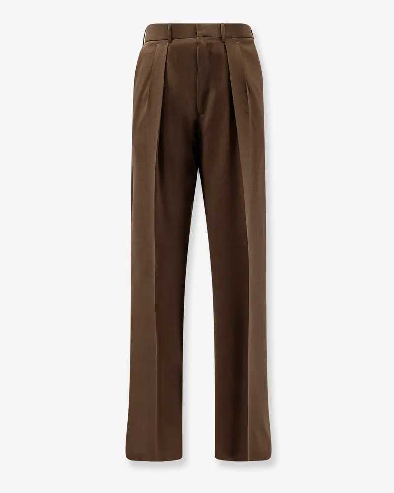 Tom Ford Wool trousers with pinces -  - gender_Man Brown
