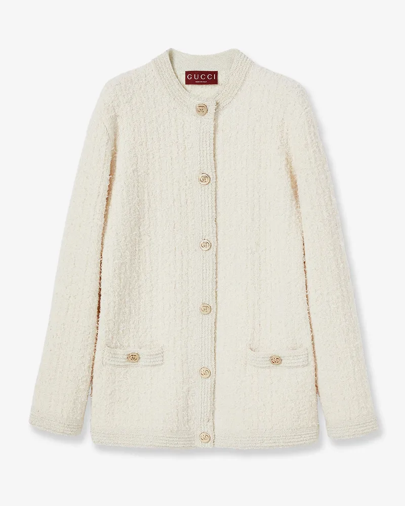 Gucci Wool and cotton blend cardigan -  - gender_Woman Beige