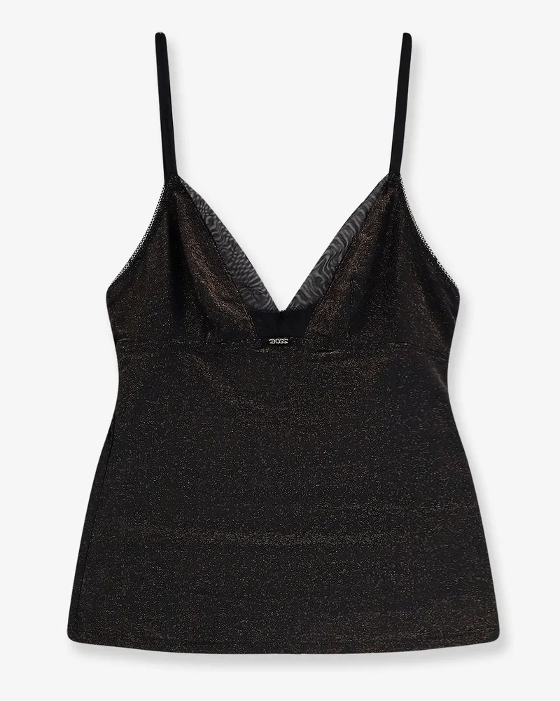 HUGO BOSS Lurex tank top and slip set -  - gender_Woman Black