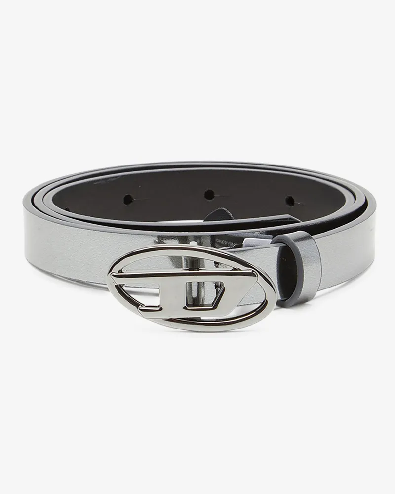 Diesel Silver leather belt -  - gender_Woman Silver