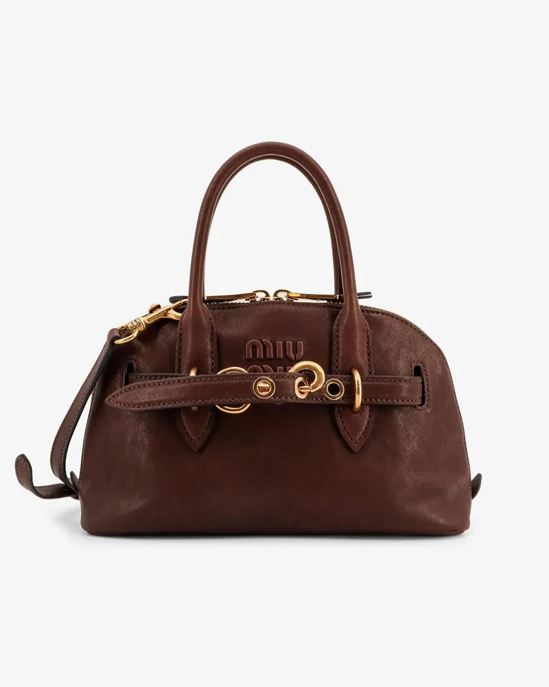 Miu Miu Aventure leather crossbody bag -  - gender_Woman Brown