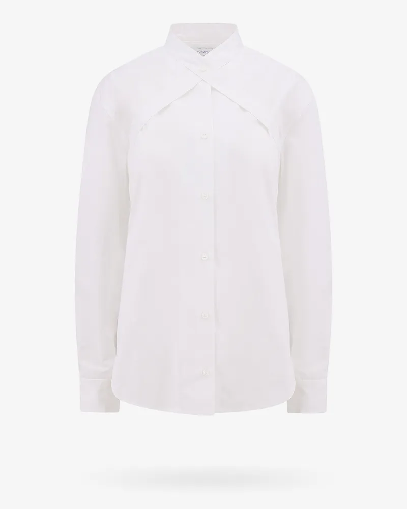 OFF-WHITE Cotton shirt with straps and metal buckle -  - gender_Woman White