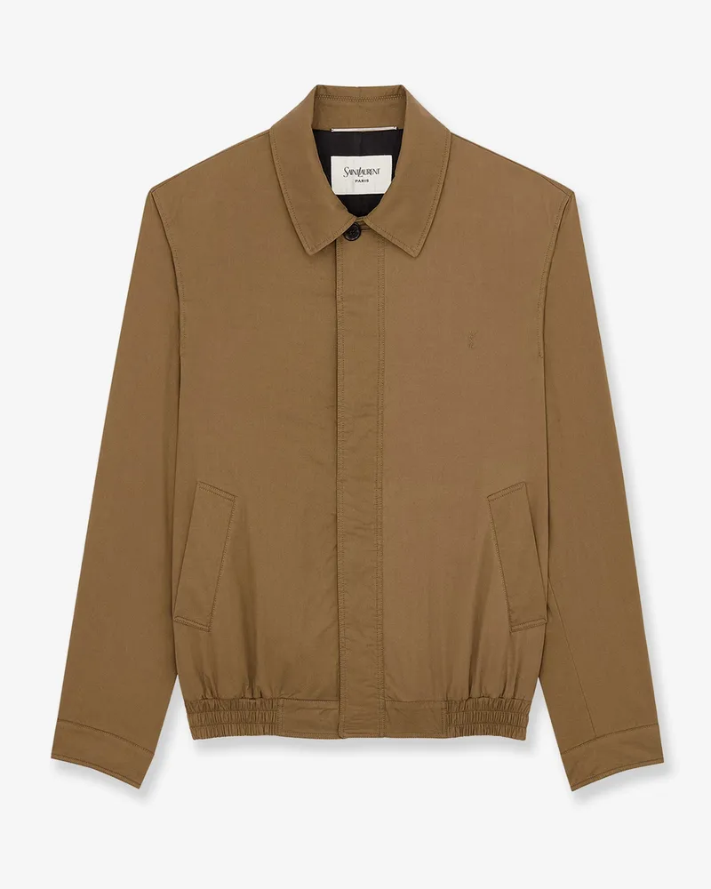 Saint Laurent Cassandre cotton jacket -  - gender_Man Green