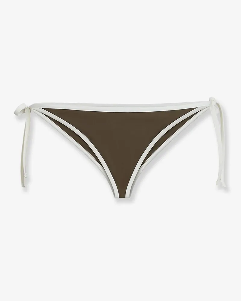 Brunello Cucinelli Nylon bikini bottoms with contrasting profiles -  - gender_Woman Grey