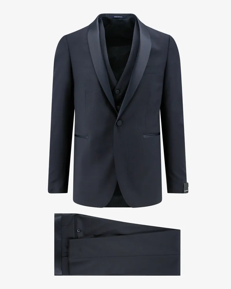 Tagliatore Virgin wool tuxedo with vest -  - gender_Man Blue