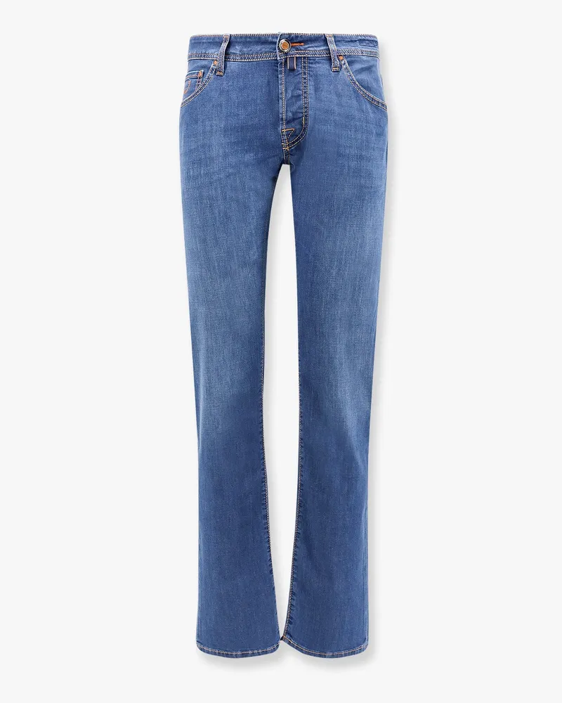 Jacob Cohën Nick stretch cotton jeans with iconic handkerchief -  - gender_Man Blue
