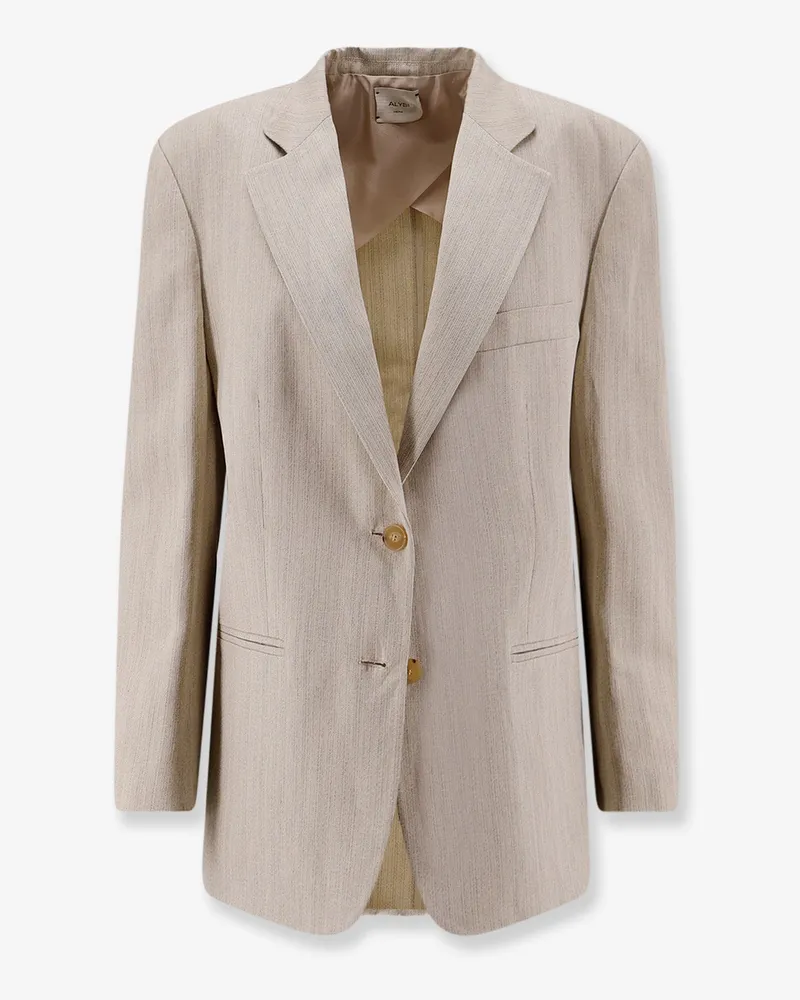 ALYSI Viscose and linen blazer -  - gender_Woman White
