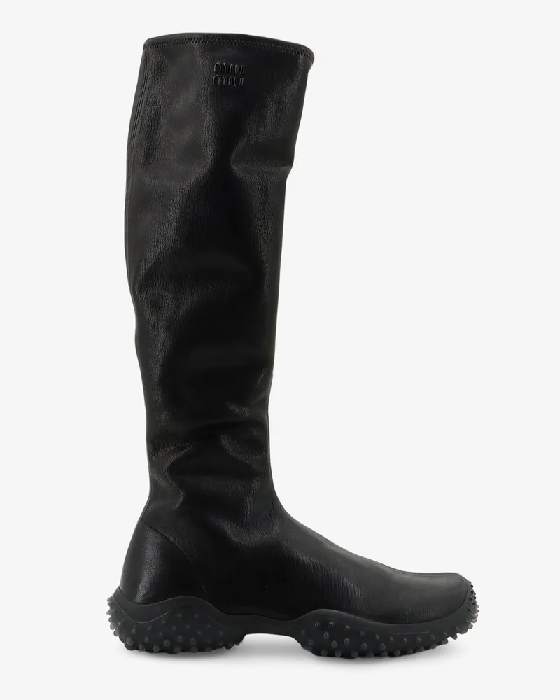 Miu Miu Stretch leather boots -  - gender_Woman Black