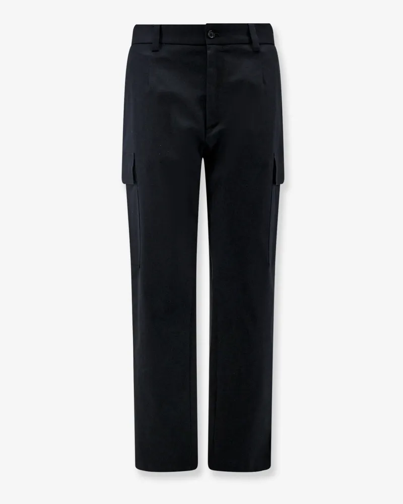 Dolce & Gabbana Cotton cargo trousers with back metal logo patch -  - gender_Man Black