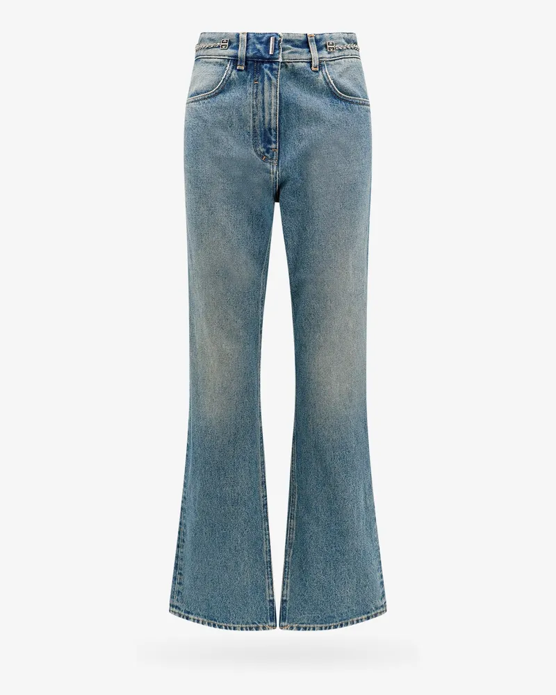 Givenchy Cotton boot cut jeans with 4g chain -  - gender_Woman Blue