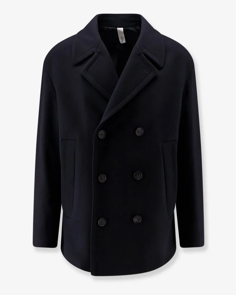 Hevò Orno virgin wool blend peacoat -  - gender_Man Blue