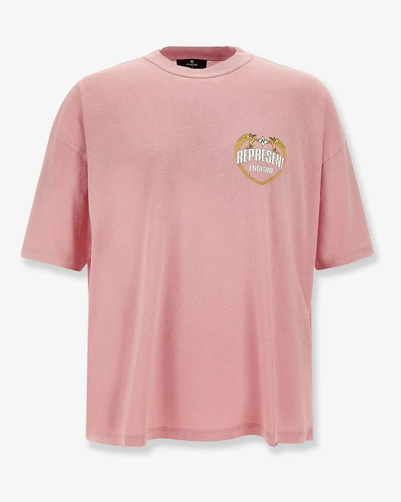 REPRESENT Cotton T-shirt with distressed effect -  - gender_Man Pink