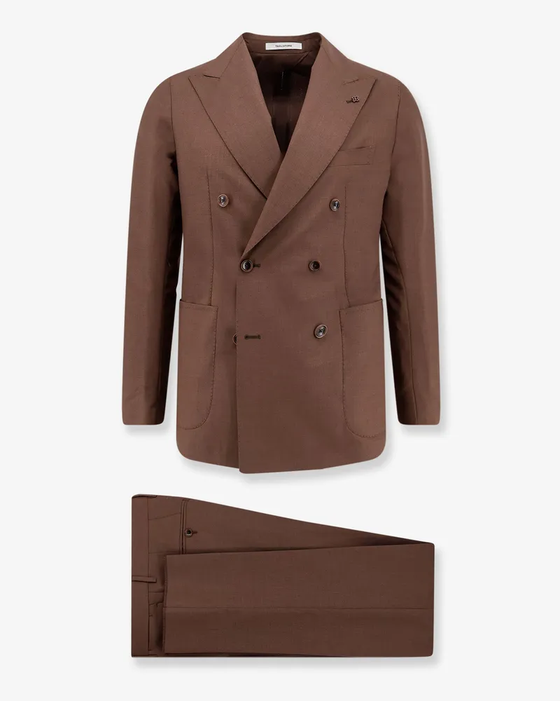 Tagliatore Virgin wool and silk suit -  - gender_Man Brown